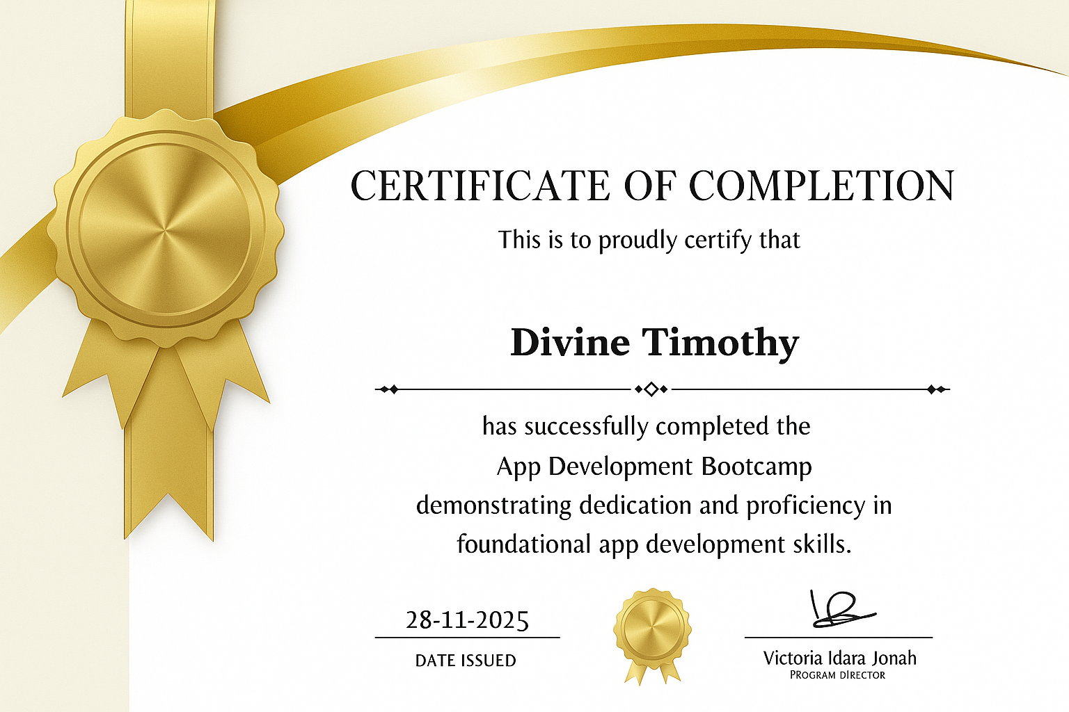 Mobile App Development Certificate