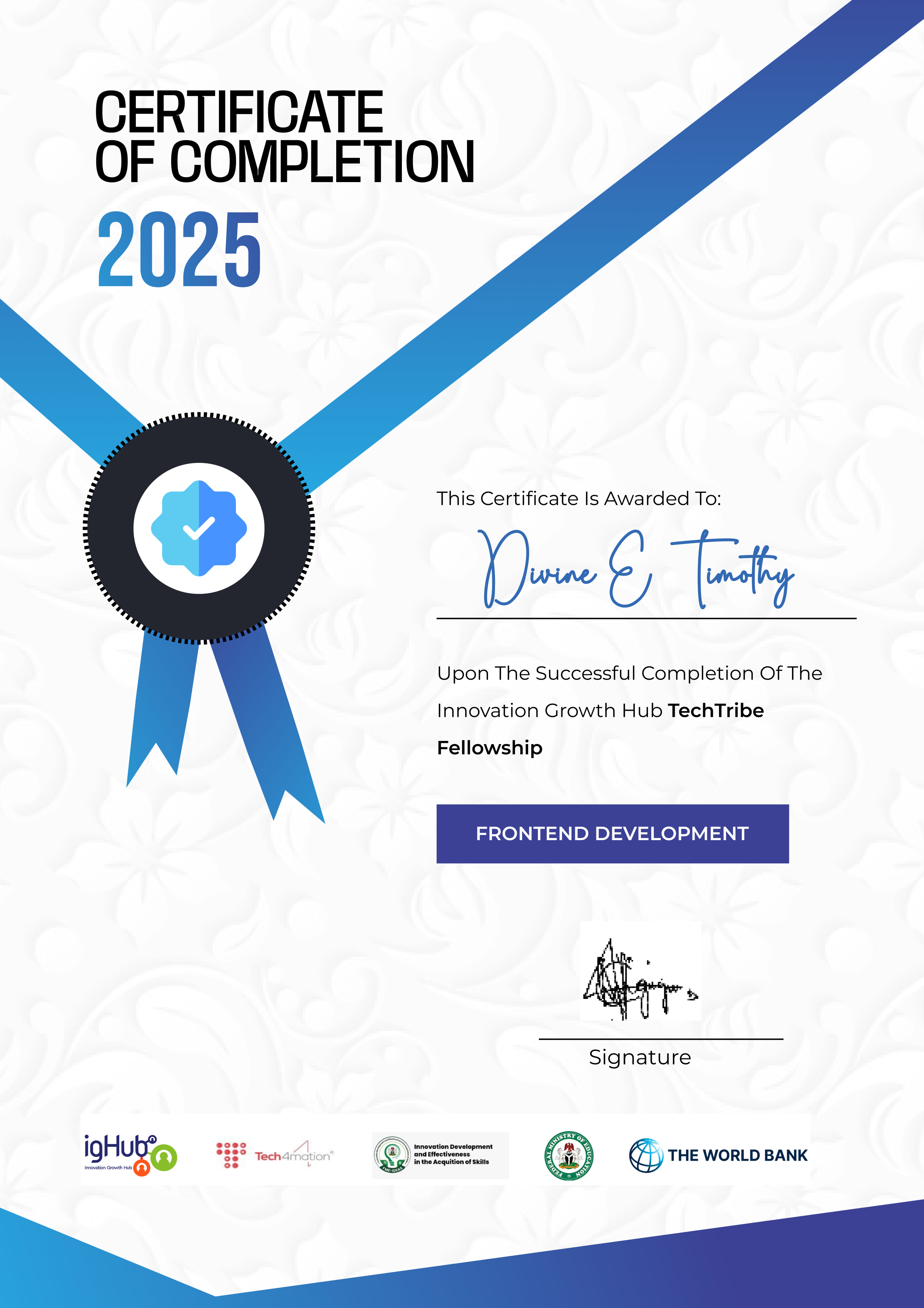 Frontend Development Certificate